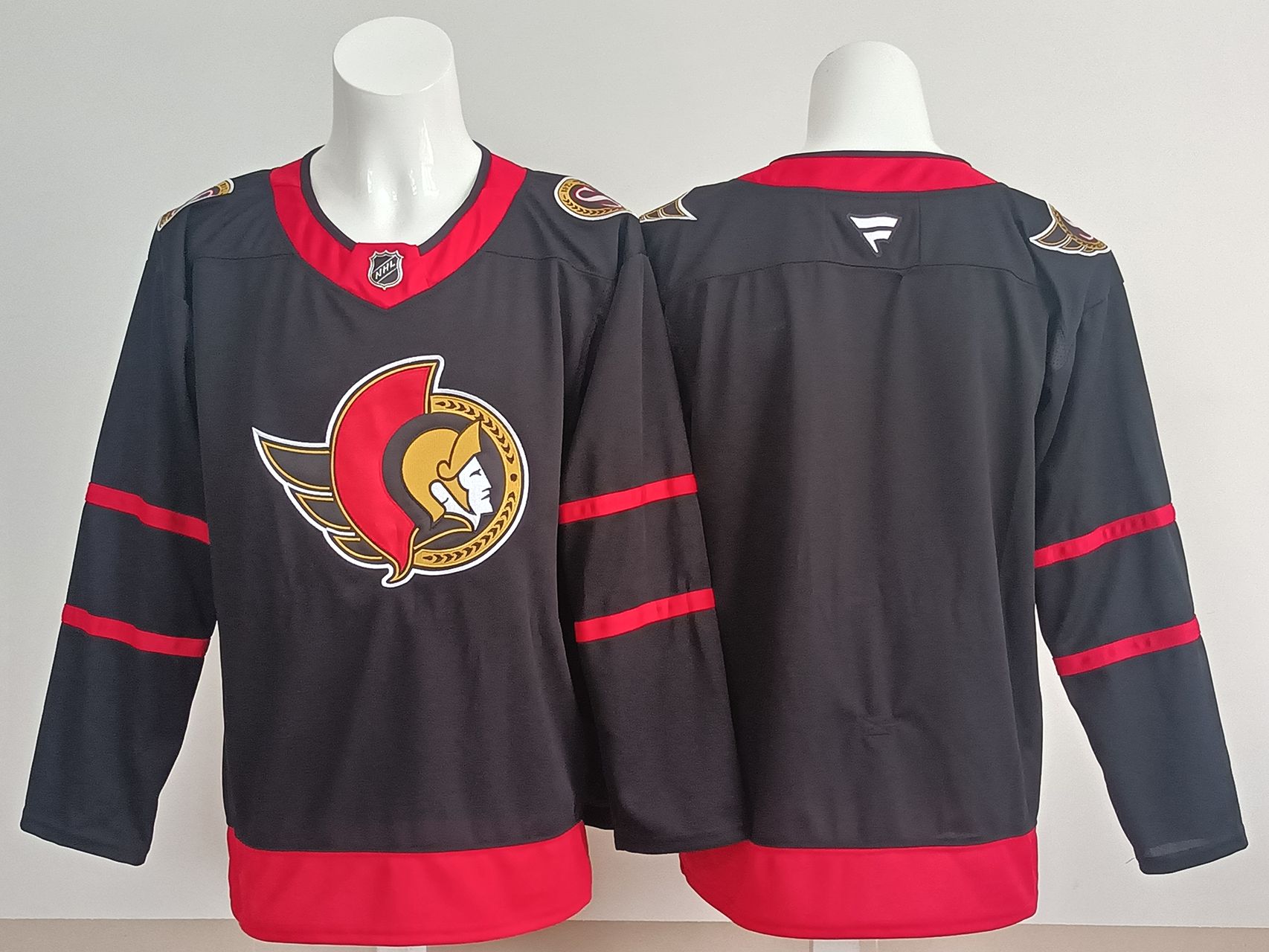 Men 2025 Chicago Ottawa Senators Blank Black NHL Jersey style 01
